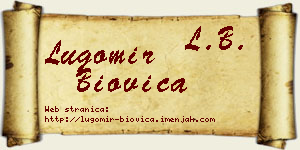Lugomir Biovica vizit kartica
